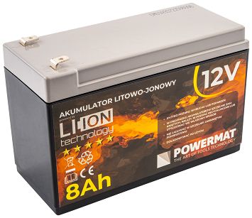 AKUMULATOR Li-Ion 8AH 12V PM-AKLJ-12V8AM