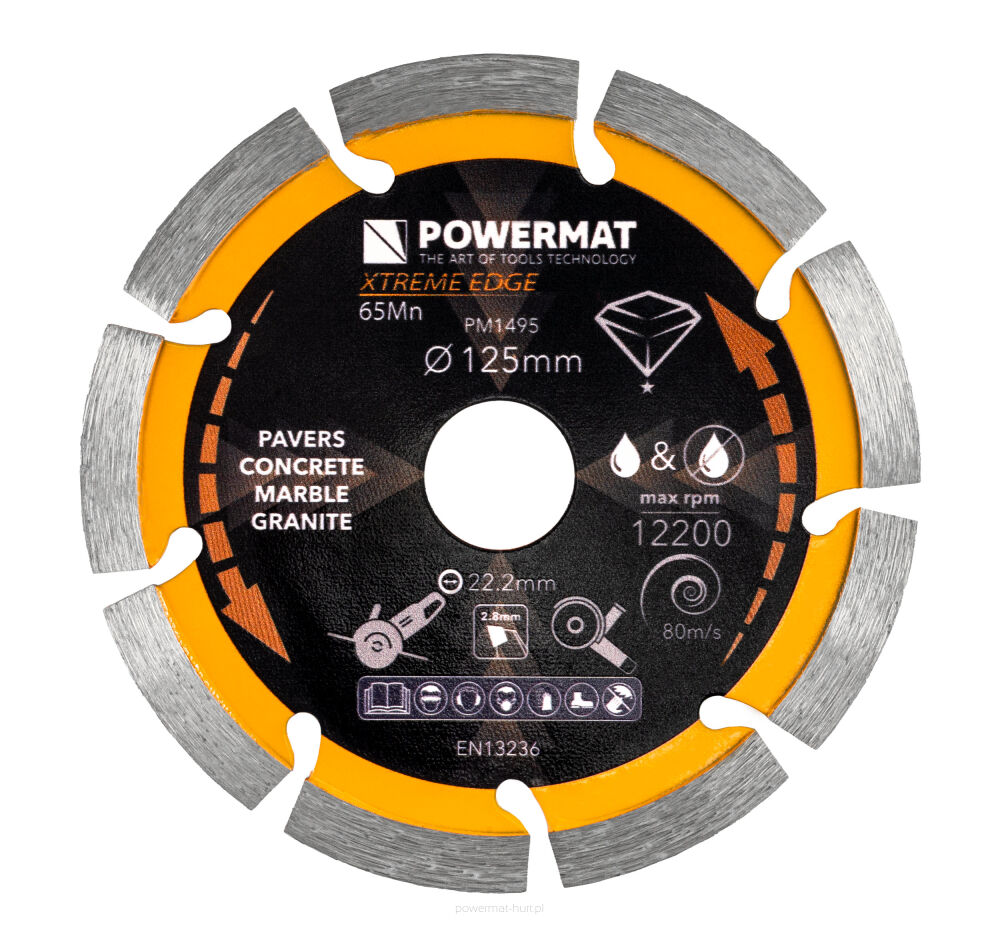 TARCZA DIAMENTOWA SEGMENTOWA 125MM PM-TDCS-1253T