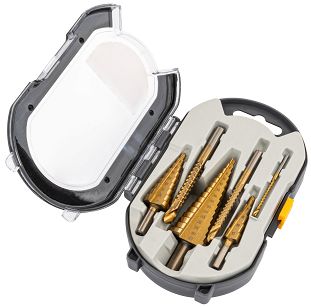 WIERTŁA STOPNIOWE STOŻKOWE (ZESTAW 6el.) 4-30mm HSS PM-ZWSF-6T