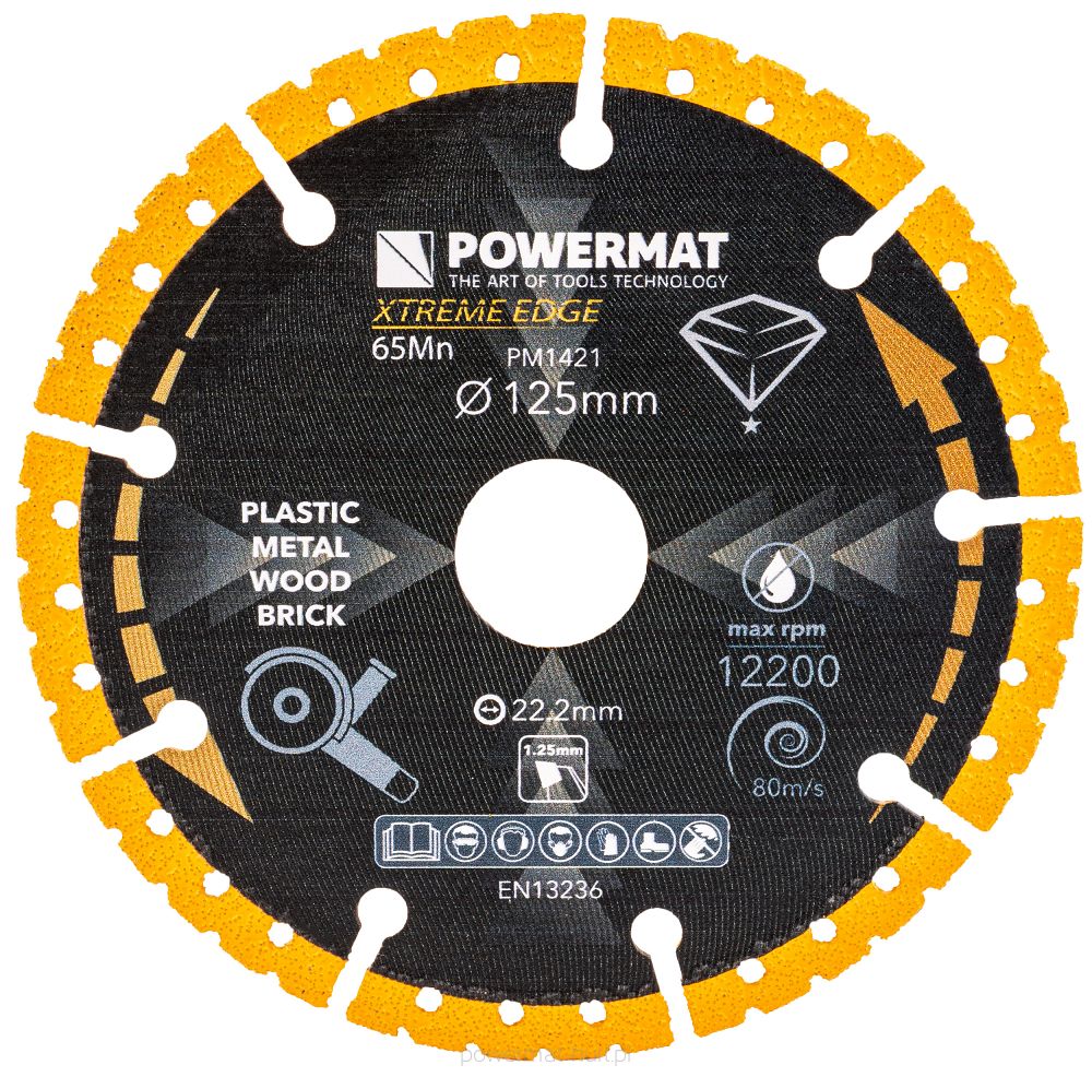 TARCZA DIAMENTOWA UNIWERSALNA 125MM PM-TDCS-1252T